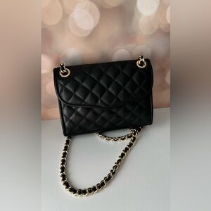 Rebecca Minkoff leather black purse Like New Black and Gold
